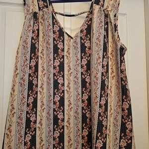 American City Wear Pink and Black Floral Dress